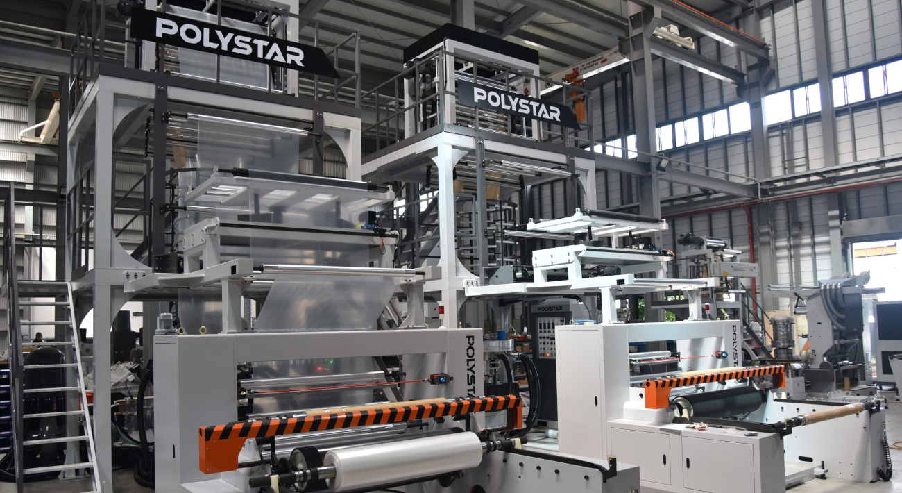 %100 Geri Dönüştürülmüş Plastikle Çöp Torbası Üretimi için Monolayer Film Ekstruderi